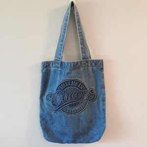 Meet Me In Charlotte Cheers Denim Tote Bag